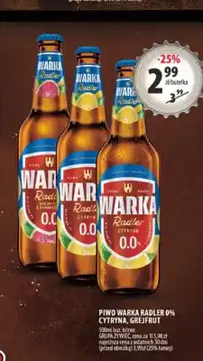 Piwo bezalkoholowe Warka Radler Cytryna