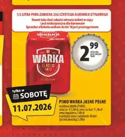 Arhelan Piwo Warka Jasne Pełne 4-pak oferta