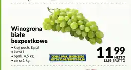Makro Winogrona białe bezpestkowe oferta