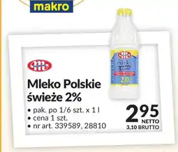 Makro Mleko Polskie świeże 2% Mlekovita oferta
