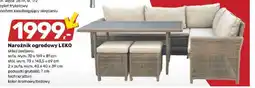 Bricomarche Zestaw mebli ogrodowych Leko sofa + stół + 2 pufy oferta