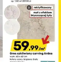 Bricomarche Gres szkliwiony carving Ardea szary oferta