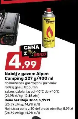 Bricomarche Nabój z gazem Alpen Camping oferta