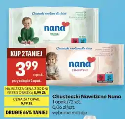 Delikatesy Centrum Chusteczki nawilżane dla dzieci Nana Fresh oferta