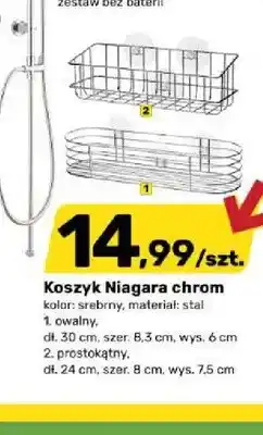 Bricomarche Koszyk Niagara chrom prostokątny oferta