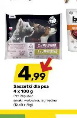 Bricomarche Saszetki dla psa Pet Republic wołowina 4-pak oferta