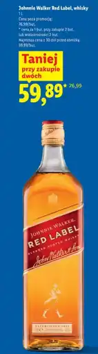 Lidl Johnnie Walker Red Label, whisky oferta