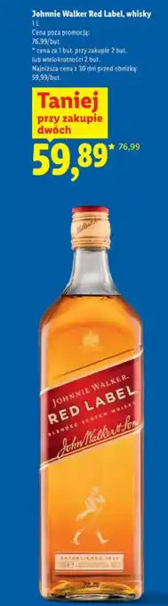 Lidl Johnnie Walker Red Label, whisky oferta