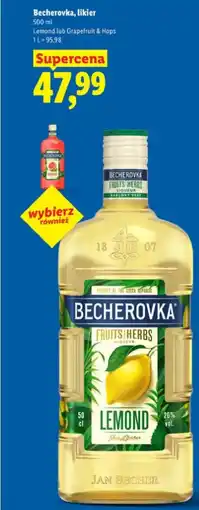 Lidl Becherovka, likier oferta