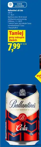 Lidl Ballantine's & Cola oferta