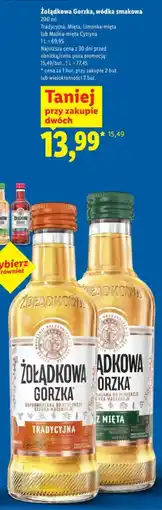 Lidl Żołądkowa Gorzka, wódka smakowa oferta