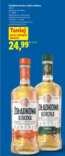 Lidl Żołądkowa Gorzka, wódka smakowa oferta