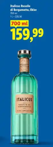 Lidl Italicus Rosolio di Bergamotto, likier oferta