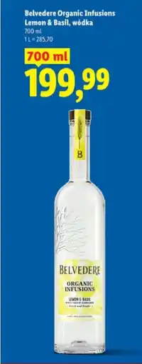 Lidl Belvedere Organic Infusions Lemon & Basil, wódka oferta