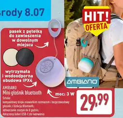 ALDI AMBIANO Mini głośnik bluetooth oferta