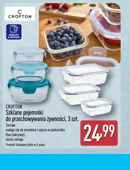 ALDI CROFTON Szklane pojemniki do przechowywania żywności, 3 szt oferta
