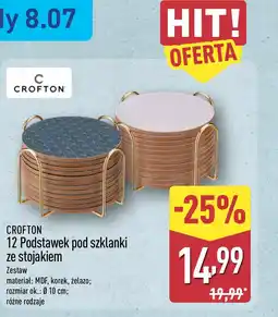 ALDI CROFTON 12 Podstawek pod szklanki ze stojakiem oferta