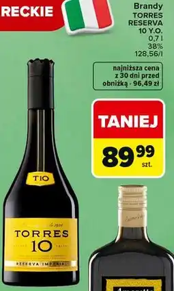 Carrefour Market Brandy TORRES RESERVA 10 Y.O oferta