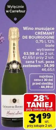 Carrefour Market Wino musujące CRÉMANT DE BOURGOGNE oferta