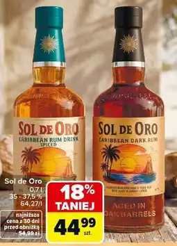 Carrefour Market Rum Sol de Oro Caribbean Spiced / Dark Rum oferta