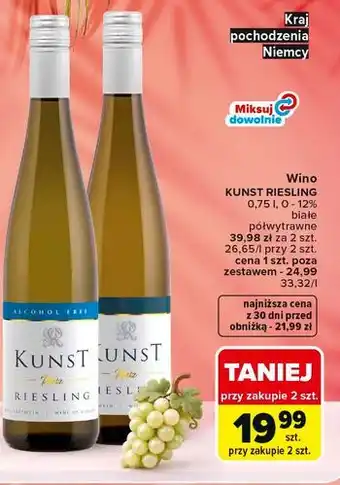 Carrefour Market Wino KUNST RIESLING oferta
