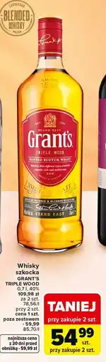 Carrefour Market Whisky szkocka GRANT'S TRIPLE WOOD oferta