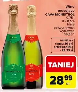 Carrefour Market Wino musujące CAVA MONISTROL oferta
