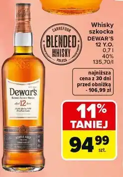 Carrefour Whisky szkocka DEWAR'S 12 Y.O oferta