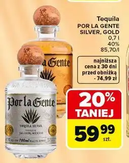 Carrefour Tequila Por La Gente Silver, Gold oferta