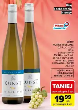 Carrefour Wino KUNST RIESLING oferta