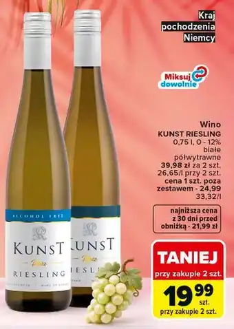 Carrefour Wino KUNST RIESLING oferta