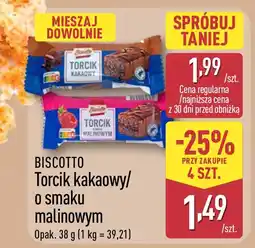 ALDI Biscotto Torcik kakaowy/o smaku malinowym oferta