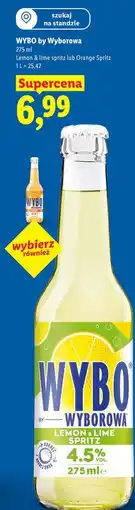 Lidl WYBO by Wyborowa Lemon & lime spritz lub Orange Spritz oferta