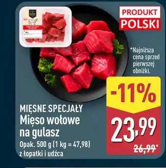 ALDI Mięso wołowe na gulasz oferta