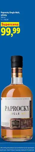 Lidl Paprocky Single Malt, whisky oferta