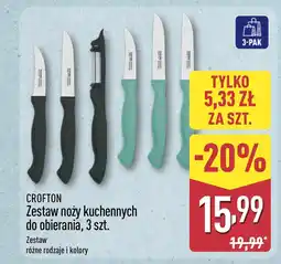 ALDI CROFTON Zestaw noży kuchennych do obierania, 3 szt oferta