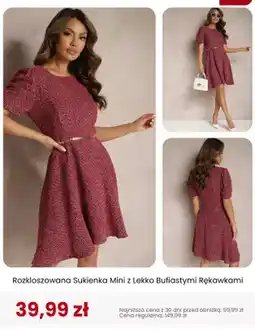 Renee Sukienka damska rozkloszowana mini z lekko bufiastymi rękawkami Renee oferta