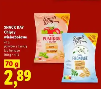Lidl Chipsy wielozbożowe fromage Snack Day oferta
