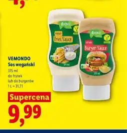 Lidl Sos wegański Vemondo do burgerów oferta