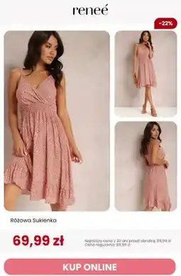 Renee Sukienka różowa Renee oferta