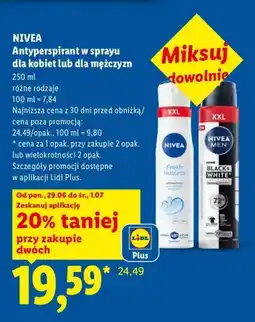 Lidl Antyperspirant w sprayu Nivea Men Black & White Invisible Original oferta