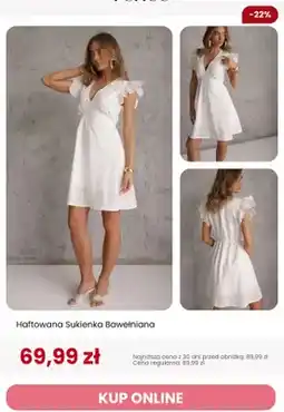Renee Sukienka bawełniana haftowana Renee oferta