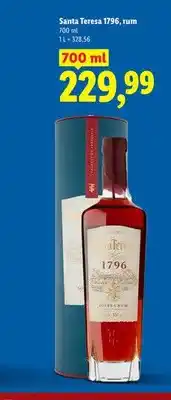Lidl Rum Santa Teresa 1796 oferta