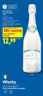 Lidl Wino musujące Piu Semi Secco Spumante on Ice oferta
