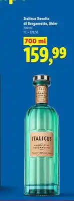 Lidl Likier Italicus Rosolio di Bergamotto oferta
