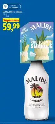 Lidl Likier Malibu ze szklanką oferta