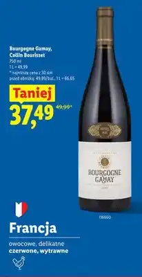 Lidl Wino czerwone wytrawne Bourgogne Gamay Collin Bourisset oferta
