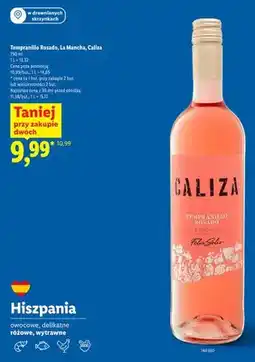 Lidl Wino różowe Tempranillo Rosado Caliza oferta