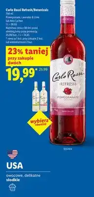 Lidl Wino Carlo Rossi Refresh Pomegranate oferta