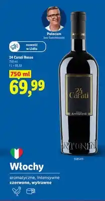 Lidl Wino czerwone wytrawne 24 Carati Rosso Tenuta Antonini oferta